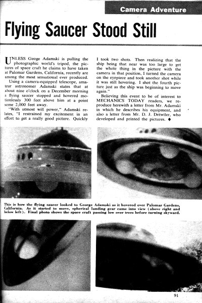 Adamski flying saucer