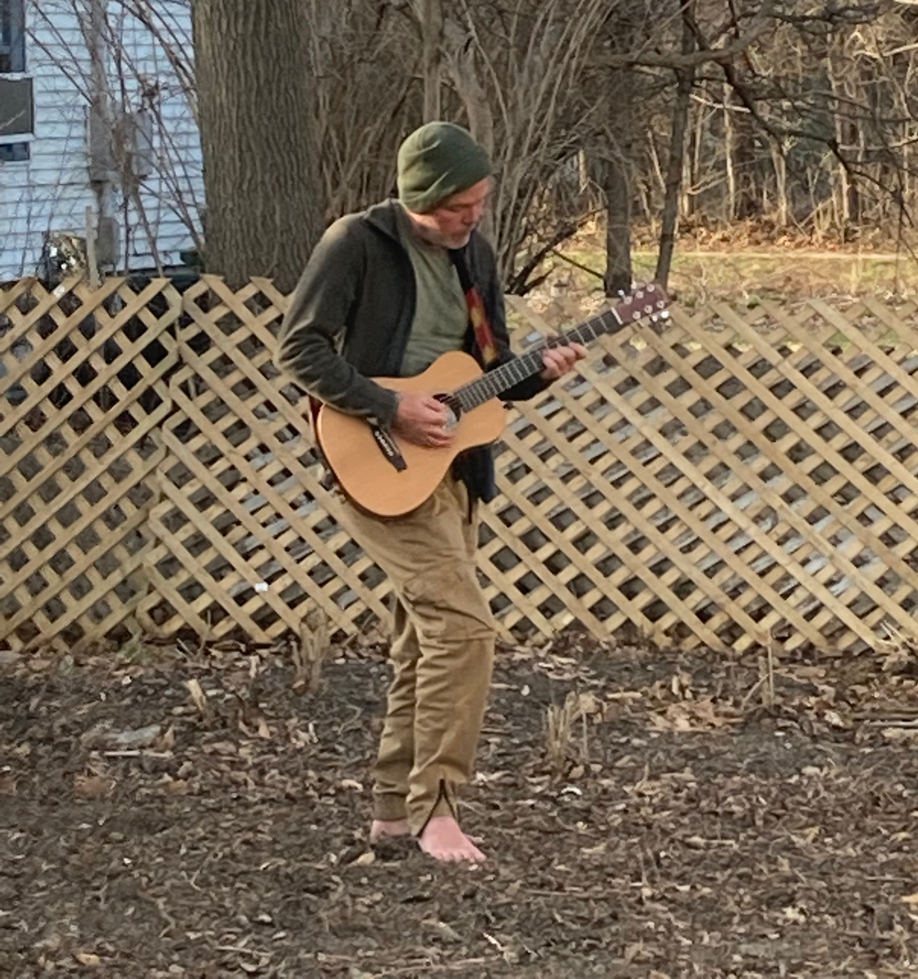 Corben barefoot at Brandy’s