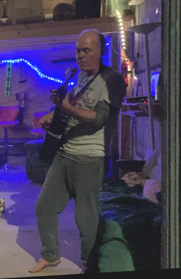 Corben barefoot at Brandy’s